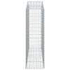 vidaXL Gabionkurver buede 13 stk 200x50x160/180 cm galvanisert jern