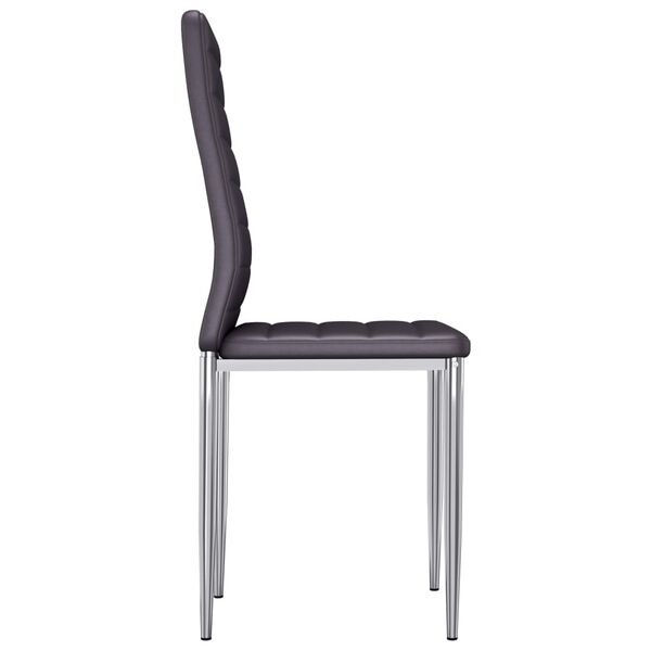 vidaXL Spisestoler 2 stk brun kunstig skinn