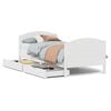 vidaXL Sengeramme uten madrass hvit 75x190 cm heltre furu