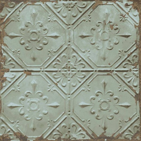 DUTCH WALLCOVERINGS Veggpanel Tin Ceiling gr&oslash;nn