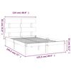 vidaXL Sengeramme hvit heltre 120x190 cm Small Double