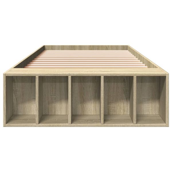 vidaXL Sengeramme sonoma eik 100x200 cm konstruert tre