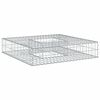 vidaXL Gabion hevet seng 100 x 100 x 20 cm Galvanisert St&aring;l s&oslash;lv