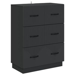 vidaXL Skuffeskap Svart 66 x 34,5 x 87 cm Konstruert tre