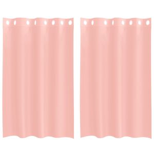 vidaXL Voilegardiner med grommets 2 stk rosa 140x175 cm