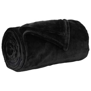 vidaXL Kastteppe Svart 130 x 150 cm Fleece