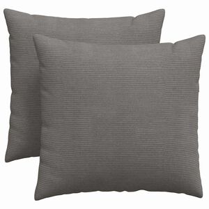 vidaXL Sofaputer 2 pcs Lysegrå 45 x 45 cm Corduroy stoff