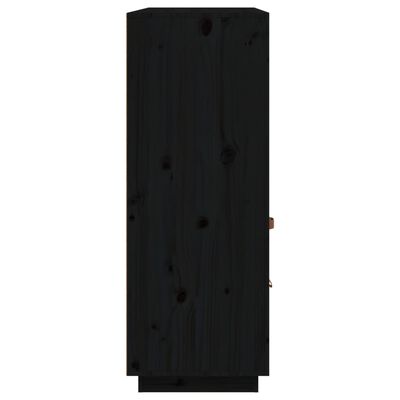 vidaXL Highboard svart 100x40x108,5 cm heltre furu