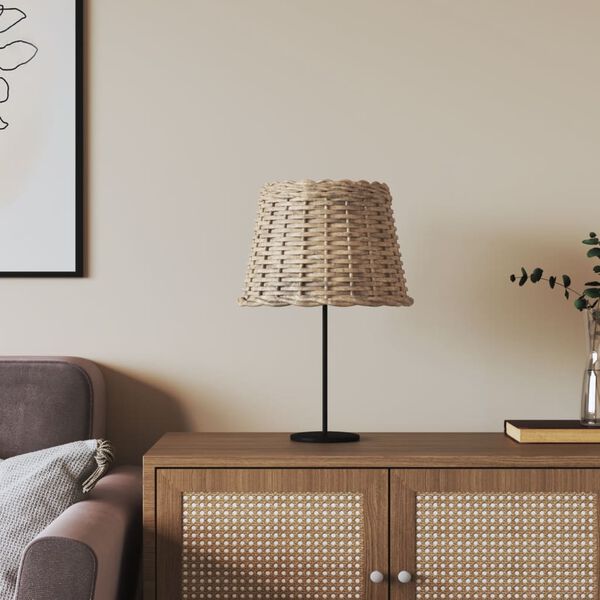 vidaXL Lampeskjerm brun Ø30x20 cm flettet