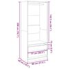 vidaXL Garderobe artisan eik 80x50x200 cm konstruert tre