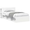 vidaXL Sengeramme med oppbevaring Hvit 90 x 200 cm Konstruert tre