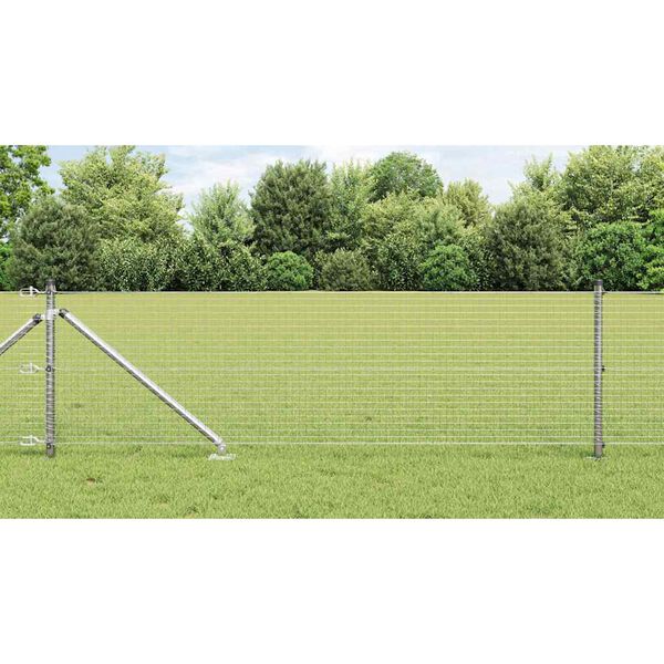 vidaXL Gjerdep&aring;le s&oslash;lv 50 x 0,8 m (25 x 25 mm mesh) St&aring;l