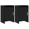 vidaXL Nattbord 2 pcs Svart eik 40 x 30 x 60 cm Konstruert tre