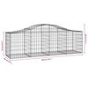 vidaXL Gabionkurver buede 18 stk 200x50x60/80 cm galvanisert jern