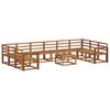 vidaXL Utend&oslash;rs sofa-sett 11 pcs Naturlig Solid akasietre