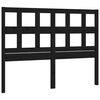 vidaXL Sengegavl svart 125,5x4x100 cm heltre furu