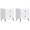 vidaXL Nattbordskap 2 pcs Hvit 43 x 34,5 x 47,5 cm Konstruert tre
