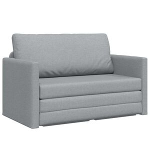 vidaXL 2-seters sammenleggbart sovesofa Lysegr&aring; 124 x 71 x 78 cm stoff