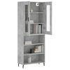 vidaXL Highboard betonggr&aring; 69,5x34x180 cm konstruert tre