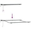 vidaXL Innvendbar Markise med LED -stripelys Svart 300 x 250 cm stoff