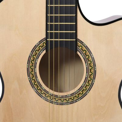 vidaXL Western gitarsett 12 deler med equalizer og 6 strenger