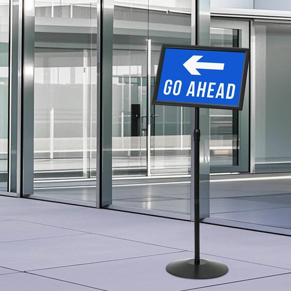 vidaXL Pedestal plakatstativ Svart a3 Aluminium og PVC