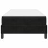 vidaXL Boksfj&aelig;r Seng med madrass Svart 90 x 220 cm stoff