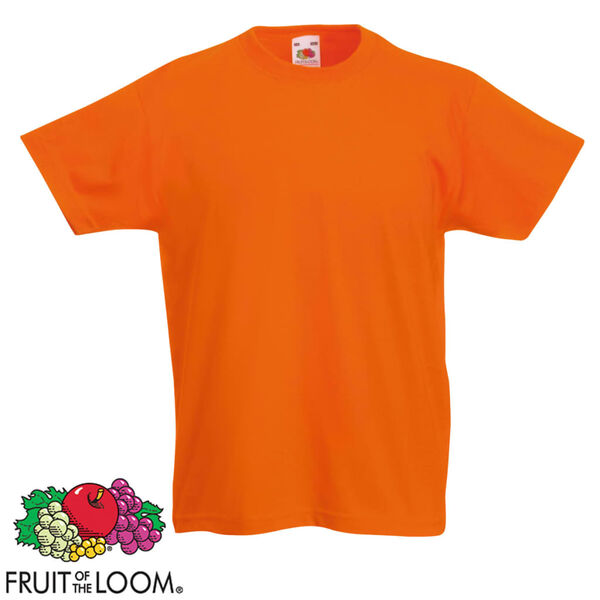 Fruit of the Loom Original T-skjorter for barn 5 stk oransje str. 128