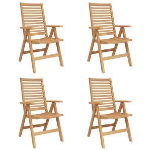 vidaXL Hage Stol 4 pcs Brun 52 x 64.5 x 108 cm Heltre teak