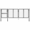 vidaXL Hageport st&aring;l 400x125 cm antrasitt