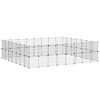 vidaXL Dyrebur 60 paneler med d&oslash;r svart 280x245x70 cm st&aring;l