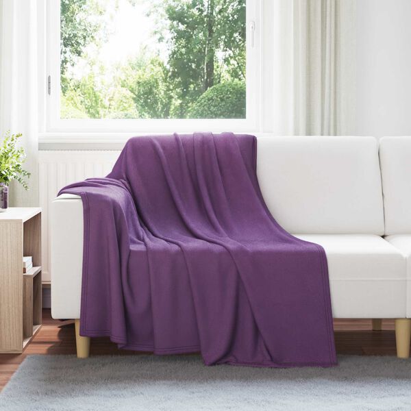 vidaXL Kastepledd 24 pcs Lilla 200 x 150 cm Fleece