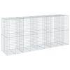 vidaXL Gabionkurv med deksel 450x100x200 cm galvanisert jern