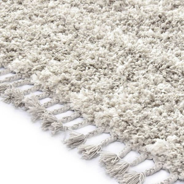 vidaXL Teppe raggete PP sand og beige 80x150 cm