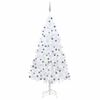 vidaXL Forh&aring;ndsbelyst kunstig juletre med kulesett hvit 210 cm PVC