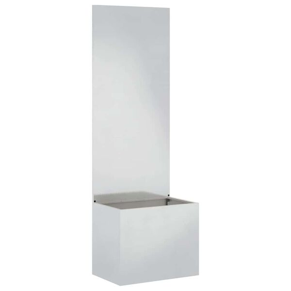 vidaXL Hageprivat skjerm Fretwork S&oslash;lv 50 x 140 cm Rustfritt st&aring;l