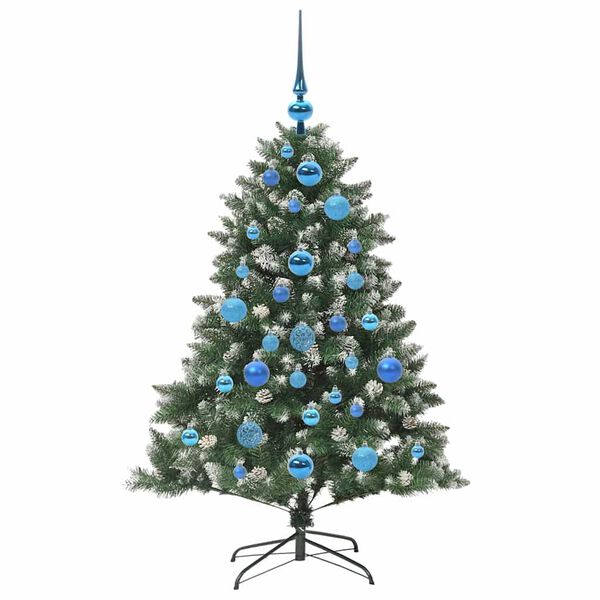 vidaXL Kunstig juletre med 150 LED gr&oslash;nn 120 cm PVC og plast og st&aring;l