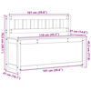 vidaXL Benk 110x41x76,5 cm heltre furu