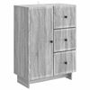 vidaXL Serviesskap Gr&aring; sonoma 66 x 34,5 x 90 cm Konstruert tre