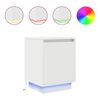vidaXL Nattskap med LED-lys 2 stk hvit 38x34x50 cm
