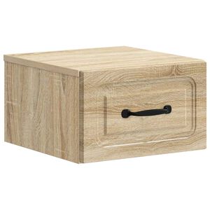 vidaXL Vegghengt Nattbord Sonoma eik 34,5 x 33 x 20 cm Konstruert tre