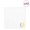 vidaXL Klistremerke 12 stk. Hvit &Oslash; 20 x 0,5 mm Papir