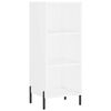 vidaXL Highboard hvit 34,5x34x180 cm konstruert tre