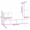 vidaXL Vegghylle for TV Veggmontert 4 pcs Artisan Eik Konstruert tre