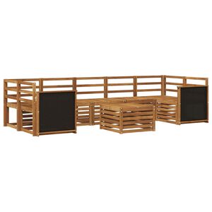 vidaXL Utend&oslash;rs sofa-sett 8 pcs Naturlig Solid akasietre