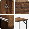 vidaXL Databord med skuff Gamle tre 131 x 48 x 75 cm Konstruert tre