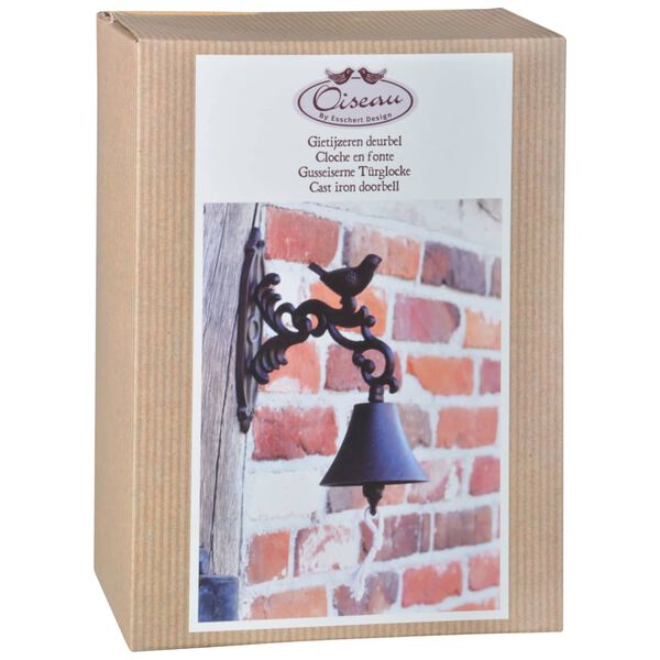 Esschert Design Dørklokke brun støpejern BR22
