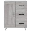 vidaXL Highboard gr&aring; sonoma 69,5x34x180 cm konstruert tre