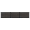 vidaXL Gjerdesett 3 stk. 526 x 105 cm WPC og Aluminium Svart