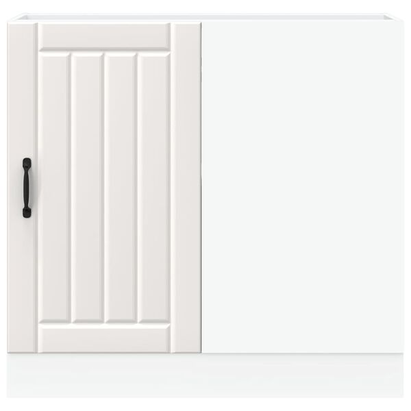 vidaXL Kj&oslash;kkenskap Lucca hvit konstruert tre